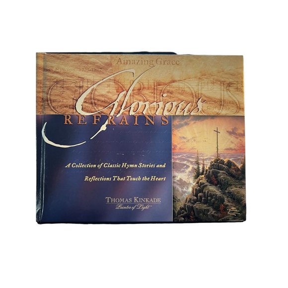 Vintage 2002 Glorious Refrains Thomas Kinkade Book CD Hymns Stories Inscription - Picture 1 of 5